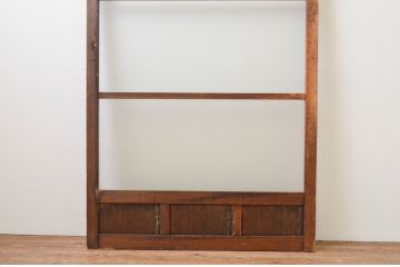 アンティーク建具 レトロな雰囲気漂う幅広ガラス戸1枚(引き戸)(R-067370)