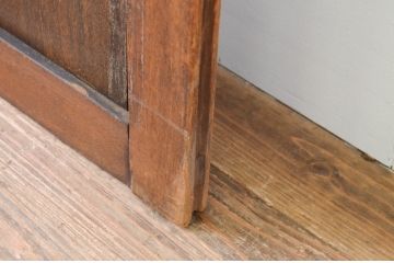 アンティーク建具 レトロな雰囲気漂う幅広ガラス戸1枚(引き戸)(R-067370)