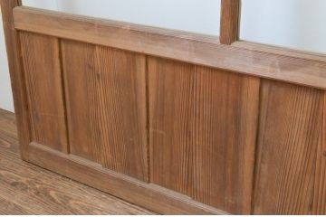 アンティーク建具　結霜ガラス入り　ノスタルジックな雰囲気漂う幅広ガラス戸2枚セット(引き戸)(R-067371)