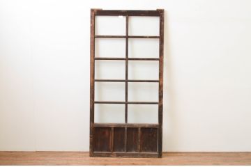 アンティーク建具　木の風合いが味わい深いガラス戸1枚(引き戸)(R-067372)