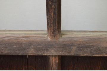 アンティーク建具　木の風合いが味わい深いガラス戸1枚(引き戸)(R-067372)