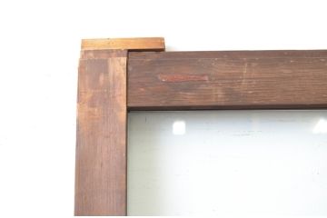 アンティーク建具　木の風合いが味わい深いガラス戸1枚(引き戸)(R-067372)