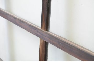 アンティーク建具　木の風合いが味わい深いガラス戸1枚(引き戸)(R-067372)