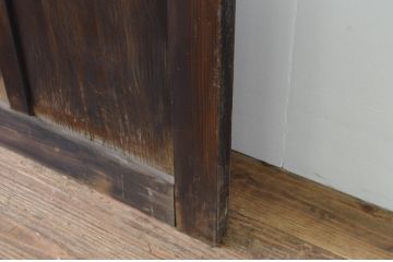 アンティーク建具　木の風合いが味わい深いガラス戸1枚(引き戸)(R-067372)