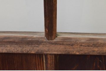 アンティーク建具　木の風合いが味わい深いガラス戸1枚(引き戸)(R-067373)