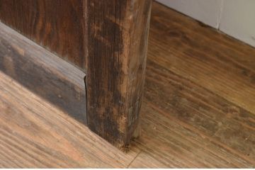 アンティーク建具　木の風合いが味わい深いガラス戸1枚(引き戸)(R-067373)
