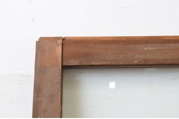 アンティーク建具　木の風合いが味わい深いガラス戸1枚(引き戸)(R-067373)