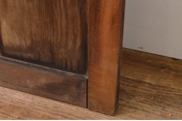 アンティーク建具　木の風合いが味わい深いガラス戸1枚(引き戸)(R-067373)