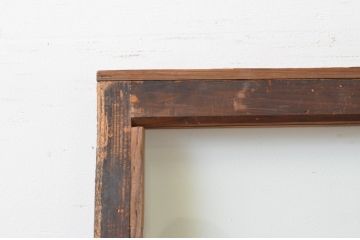 アンティーク建具　経年を感じさせる木味が魅力のガラス戸1枚(引き戸)(R‐067376)