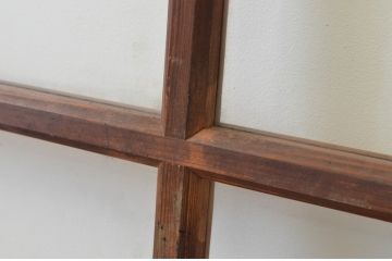 アンティーク建具　経年を感じさせる木味が魅力のガラス戸1枚(引き戸)(R‐067376)