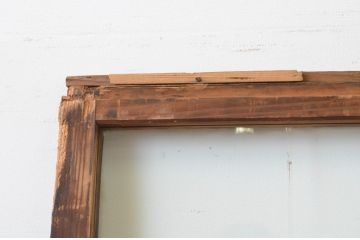 アンティーク建具　経年を感じさせる木味が魅力のガラス戸1枚(引き戸)(R‐067376)