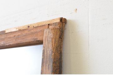 アンティーク建具　経年を感じさせる木味が魅力のガラス戸1枚(引き戸)(R‐067376)