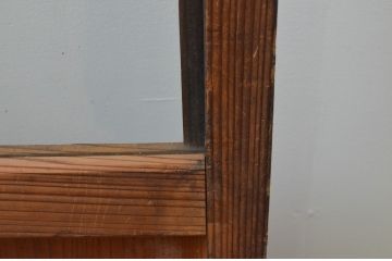 アンティーク建具　経年を感じさせる木味が魅力のガラス戸1枚(引き戸)(R‐067376)