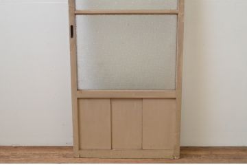 アンティーク建具　ペイント仕上げ限定　ダイヤガラスが昭和レトロな雰囲気を高めるペンキガラス戸1枚(引き戸)(R‐067377)