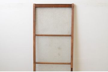 アンティーク建具　ペイント仕上げ限定　ダイヤガラスが昭和レトロな雰囲気を高めるペンキガラス戸1枚(引き戸)(R‐067377)