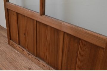 アンティーク建具　大正ロマンの雰囲気漂う懐かしい結霜ガラス入り引き戸1枚(引き戸、ガラス戸)(R‐067378)