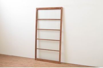 アンティーク建具　レトロな雰囲気が魅力的なモールガラス入りガラス戸1枚(引き戸)(R‐067380)