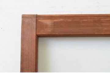 アンティーク建具　レトロな雰囲気が魅力的なモールガラス入りガラス戸1枚(引き戸)(R‐067380)