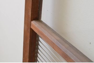 アンティーク建具　レトロな雰囲気が魅力的なモールガラス入りガラス戸1枚(引き戸)(R‐067380)