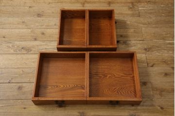 中古　超美品　新古未使用品　品のある佇まいが美しい水屋箪笥(飾り棚、違い棚、キャビネット、収納棚、戸棚、茶箪笥、茶棚)(定価約55万円)(R-067432)