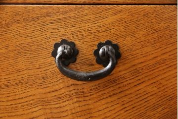 中古　超美品　新古未使用品　品のある佇まいが美しい水屋箪笥(飾り棚、違い棚、キャビネット、収納棚、戸棚、茶箪笥、茶棚)(定価約55万円)(R-067432)