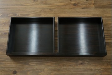 和製ビンテージ　黒檀(黒タン、コクタン、唐木)材　重厚な佇まいが魅力のサイドボード　定価約160万円　(R-067434)