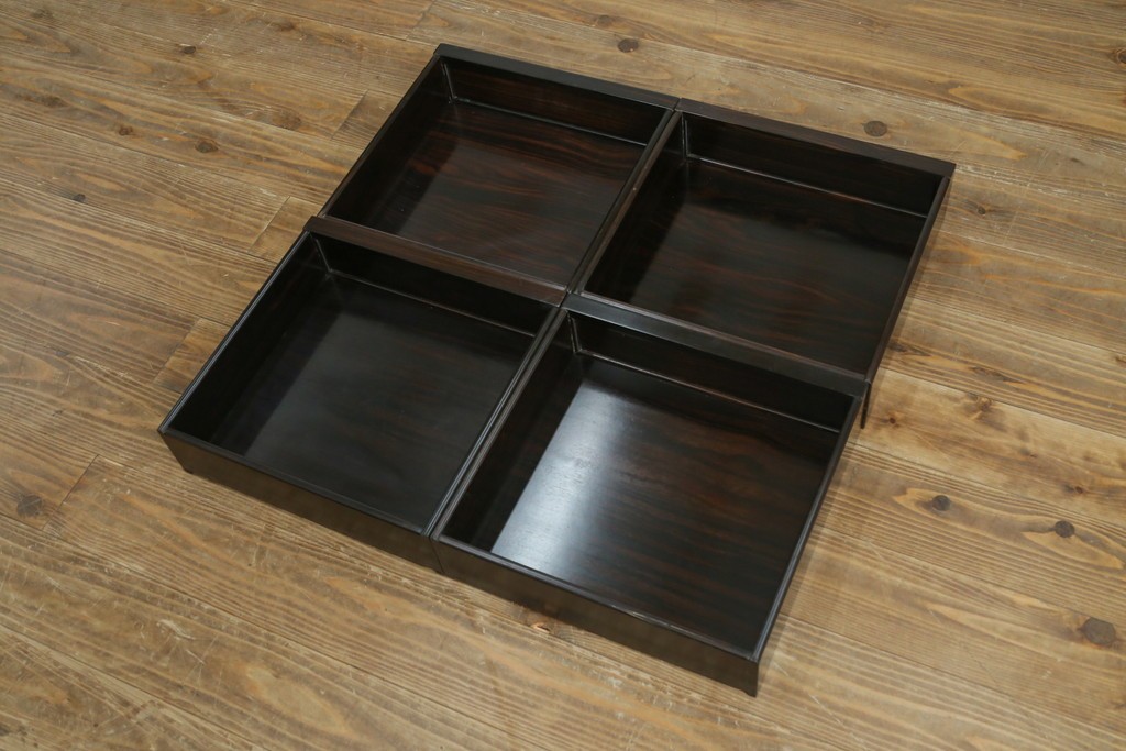 和製ビンテージ　黒檀(黒タン、コクタン、唐木)材　重厚な佇まいが魅力のサイドボード　定価約160万円　(R-067434)