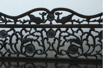 和製ビンテージ　黒檀(黒タン、コクタン、唐木)材　重厚な佇まいが魅力のサイドボード　定価約160万円　(R-067434)