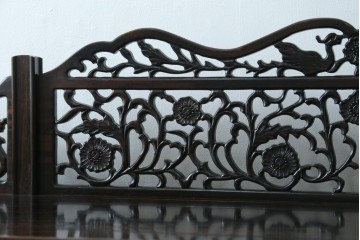 和製ビンテージ　黒檀(黒タン、コクタン、唐木)材　重厚な佇まいが魅力のサイドボード　定価約160万円　(R-067434)