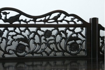 和製ビンテージ　黒檀(黒タン、コクタン、唐木)材　重厚な佇まいが魅力のサイドボード　定価約160万円　(R-067434)