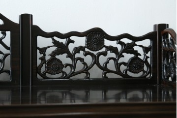 和製ビンテージ　黒檀(黒タン、コクタン、唐木)材　重厚な佇まいが魅力のサイドボード　定価約160万円　(R-067434)