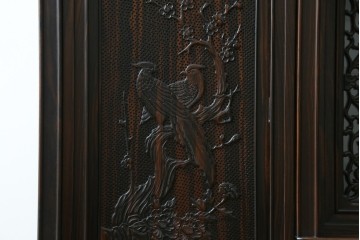 和製ビンテージ　黒檀(黒タン、コクタン、唐木)材　重厚な佇まいが魅力のサイドボード　定価約160万円　(R-067434)