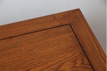 中古　新古品　超美品!!　ニレ材　落ち着いた和の趣漂う格子入り飾り棚(オープンラック、書棚、本棚、ブックシェルフ)(R-067435)
