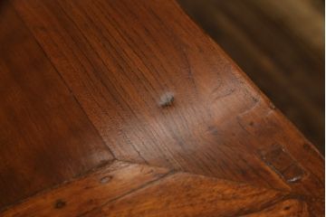 アジアンビンテージ　美しい彫刻デザインが魅力の李朝コンソールテーブル(サイドテーブル、飾り台、ディスプレイ台、ヴィンテージ)(R-067444)