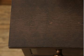 中古 美品 星野民芸家具 クラシカルかつモダンなデザインが魅力のドレッサーとチェアのセット(鏡台、ミラー、化粧台、イス、椅子)(R-067449)