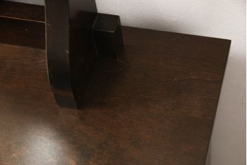 中古 美品 星野民芸家具 クラシカルかつモダンなデザインが魅力のドレッサーとチェアのセット(鏡台、ミラー、化粧台、イス、椅子)(R-067449)