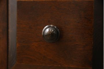 中古　美品　星野民芸家具　クラシカルかつモダンなデザインが魅力のドレッサーとチェアのセット(鏡台、ミラー、化粧台、イス、椅子)(R-067449)