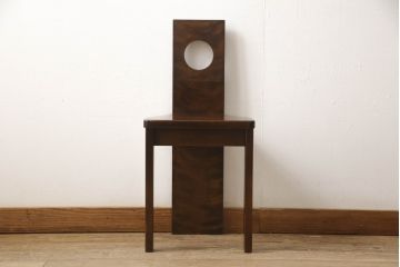 中古　美品　星野民芸家具　クラシカルかつモダンなデザインが魅力のドレッサーとチェアのセット(鏡台、ミラー、化粧台、イス、椅子)(R-067449)