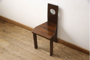 中古　美品　星野民芸家具　クラシカルかつモダンなデザインが魅力のドレッサーとチェアのセット(鏡台、ミラー、化粧台、イス、椅子)(R-067449)