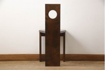 中古 美品 星野民芸家具 クラシカルかつモダンなデザインが魅力のドレッサーとチェアのセット(鏡台、ミラー、化粧台、イス、椅子)(R-067449)