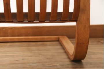 和製ビンテージ　竹興社　城所右文次　オリジナル　Bamboo　落ち着きのあるくつろぎ空間を演出してくれるバンブーチェアとテーブルのセット(安楽椅子、ラウンジチェア、サイドテーブル、センターテーブル、リビングテーブル、ヴィンテージ)(R-067452)