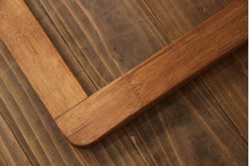 和製ビンテージ　竹興社　城所右文次　オリジナル　Bamboo　落ち着きのあるくつろぎ空間を演出してくれるバンブーチェアとテーブルのセット(安楽椅子、ラウンジチェア、サイドテーブル、センターテーブル、リビングテーブル、ヴィンテージ)(R-067452)