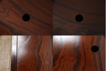中古　美品　希少モデル　岩谷堂箪笥　菊幸作　和モダンな空間づくりに活躍する囲炉裏テーブルと椅子のセット(イス、スツール、木製火鉢、ダイニングテーブル)(R-067455)