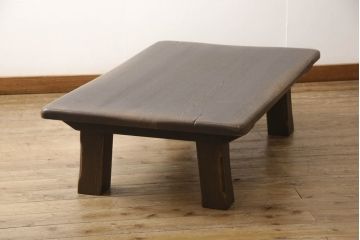 中古　美品　飛騨産業　キツツキ　PROVINCIAL(プロヴィンシャル・プロビンシャル)　素朴な風合いが温かい雰囲気を演出する座卓(ローテーブル、センターテーブル)(R-067456)