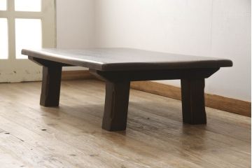 中古　美品　飛騨産業　キツツキ　PROVINCIAL(プロヴィンシャル・プロビンシャル)　素朴な風合いが温かい雰囲気を演出する座卓(ローテーブル、センターテーブル)(R-067456)