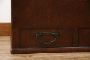 和製アンティーク　欅(ケヤキ)材　堂々とした和の雰囲気が趣きある江戸前長火鉢(囲炉裏、木製火鉢)(R-067482)