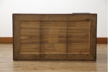 和製アンティーク　欅(ケヤキ)材　堂々とした和の雰囲気が趣きある江戸前長火鉢(囲炉裏、木製火鉢)(R-067482)