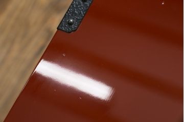 中古　民芸家具　漆塗り　朱塗りの鮮やかな色合いが目を惹くローチェスト(引き出し、収納箪笥、ローボード、テレビ台、テレビボード)(R-067494)