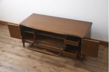 中古　超美品　松永工房　Continue(カンティーニュ)　品のある佇まいが魅力のテレビボード(テレビ台、ローボード、キャビネット、収納棚、戸棚)(定価約23万円)(R-067498)