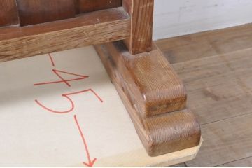 和製アンティーク　素敵なデザインの組子入り!　無双腰板付きの大型衝立て(パーテーション、仕切り、衝い立て、つい立て)(R-067506)